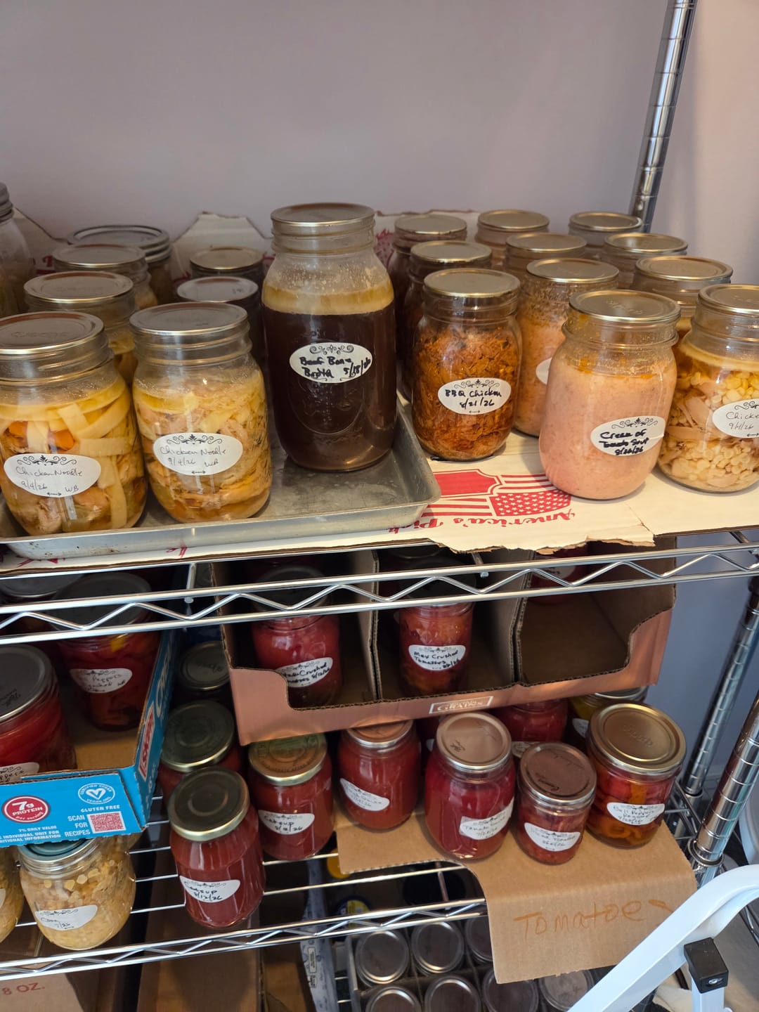 Customer photo review of Bulk Regular Mouth Canning Lids – 156 Pack
