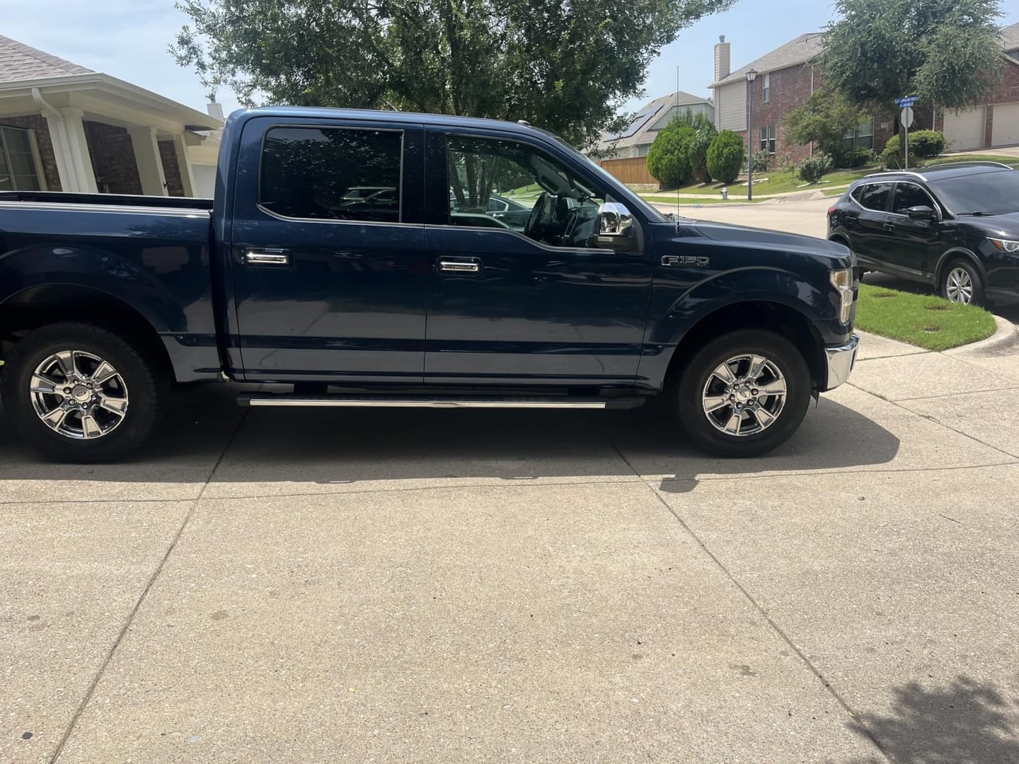 Customer photo review of 2015-2020 Ford F-150 Chrome Mirror Cover Caps 2PCS Stick-On ABS Overlays