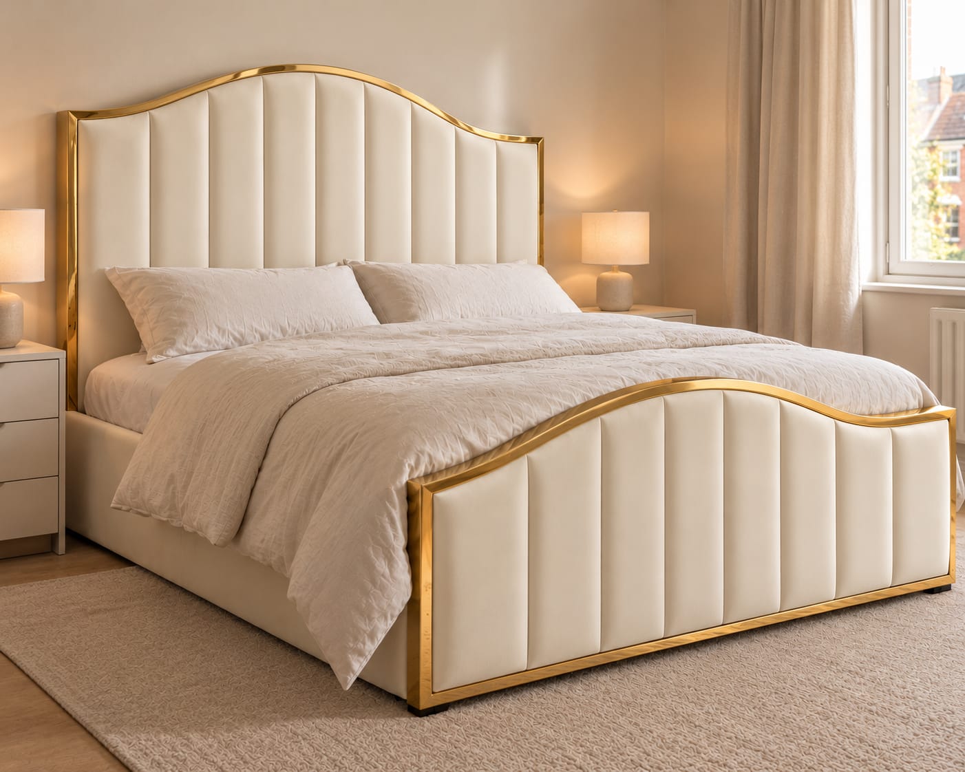 Customer photo review of Belgravia King Ottoman Storage Bed (Oatmeal Beige)