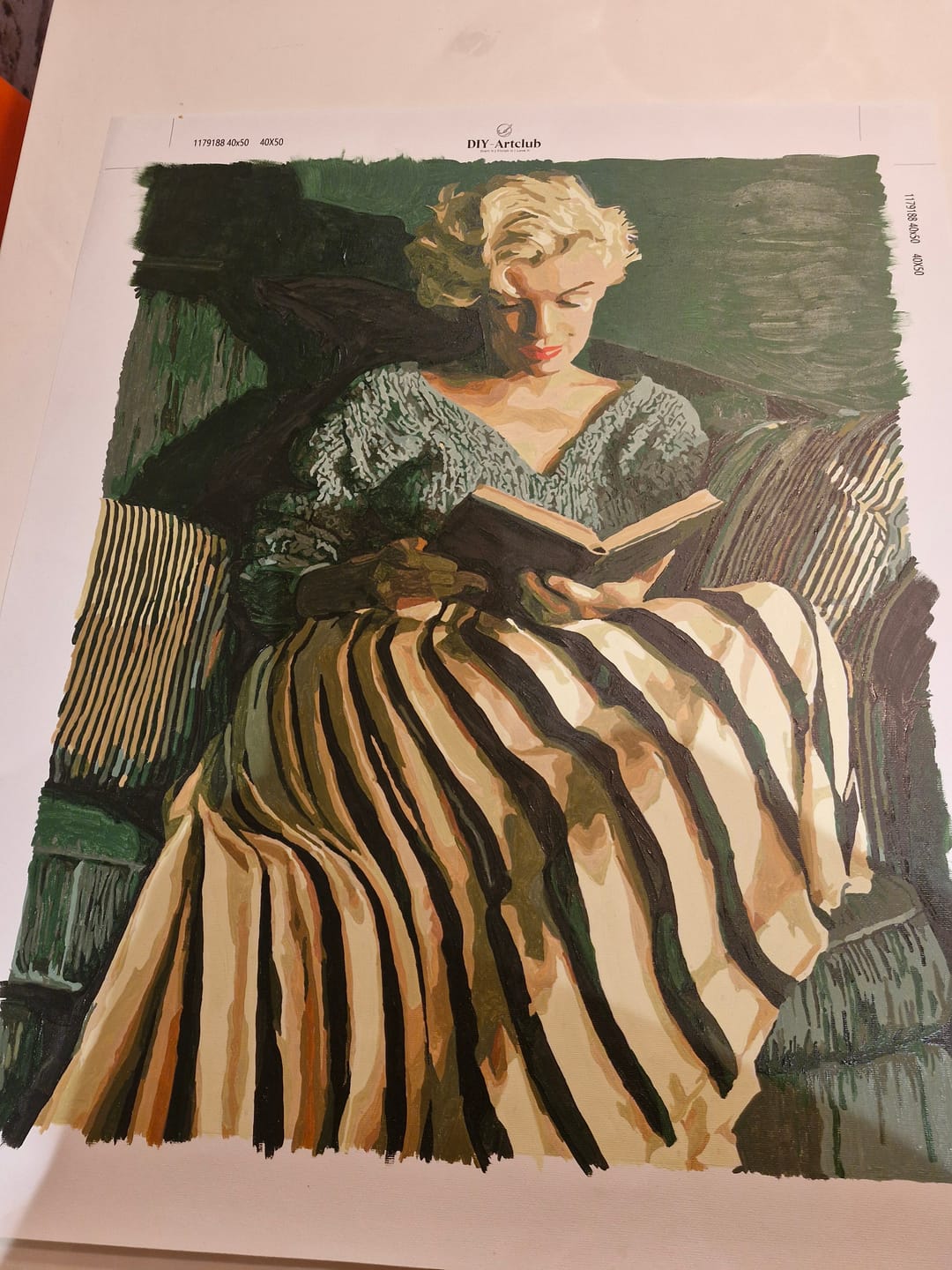 Customer photo review of Reading Marilyn | Paint by Number