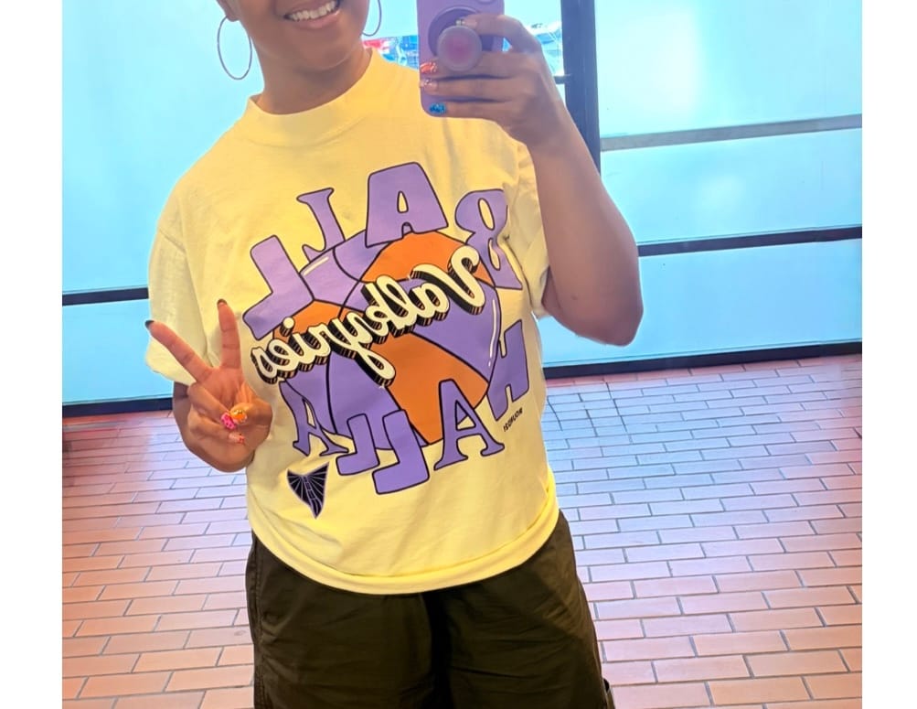 Customer photo review of Ballhalla Bling Tee