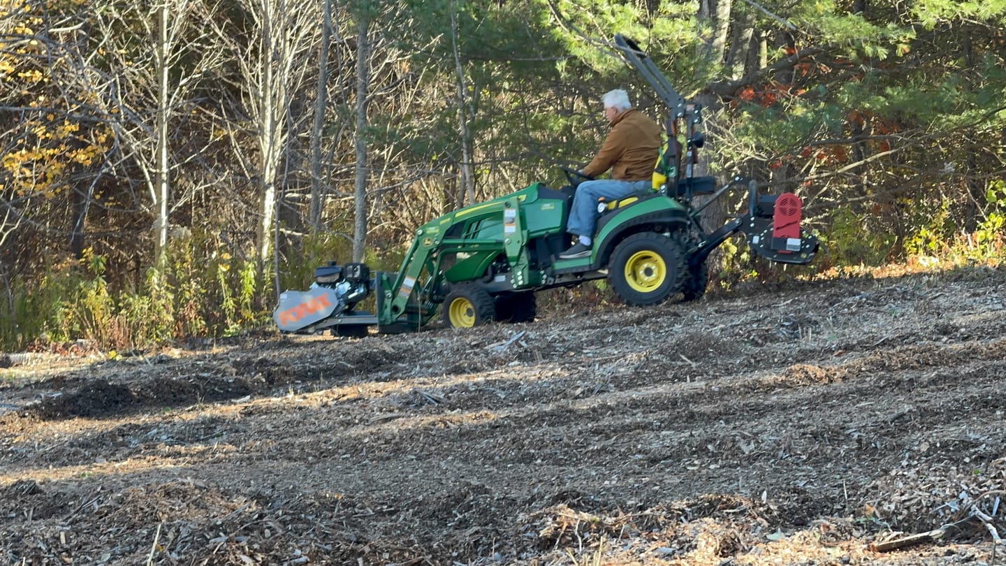 Customer photo review of Forax Gas Powered Mulcher | Model GP40 | 40" Cutting Width | 14-15 HP | For Tractors