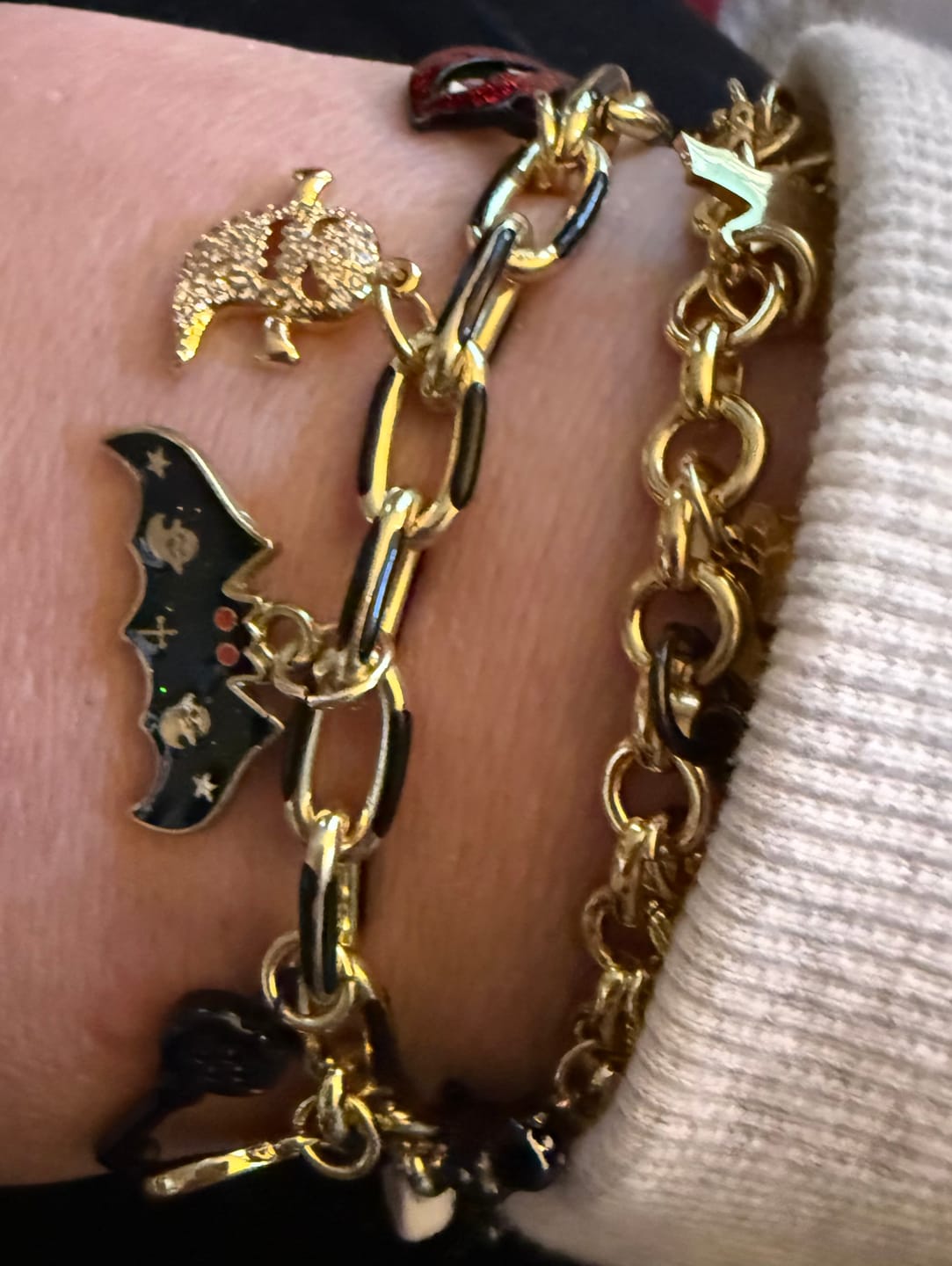 Customer photo review of 7 CHARM Bracelet Bundle - (Chain OR Clips + 7 CHARMS) TT LIVE