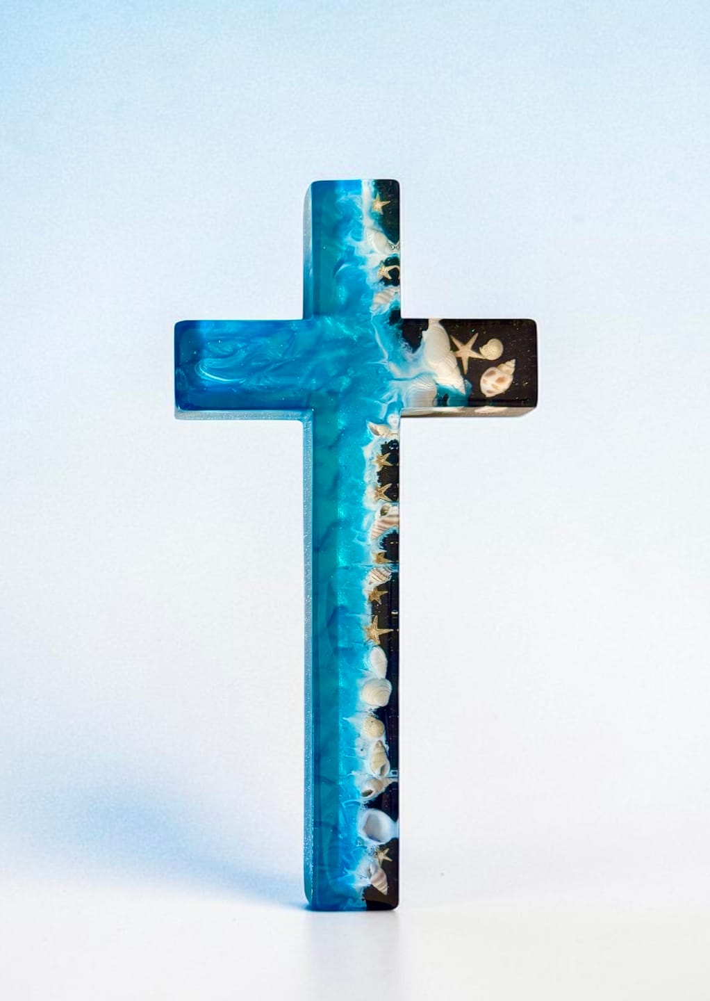 Customer photo review of 12x6x1" Cross Silicone Mold For Epoxy Resin - Medium Cross Mold