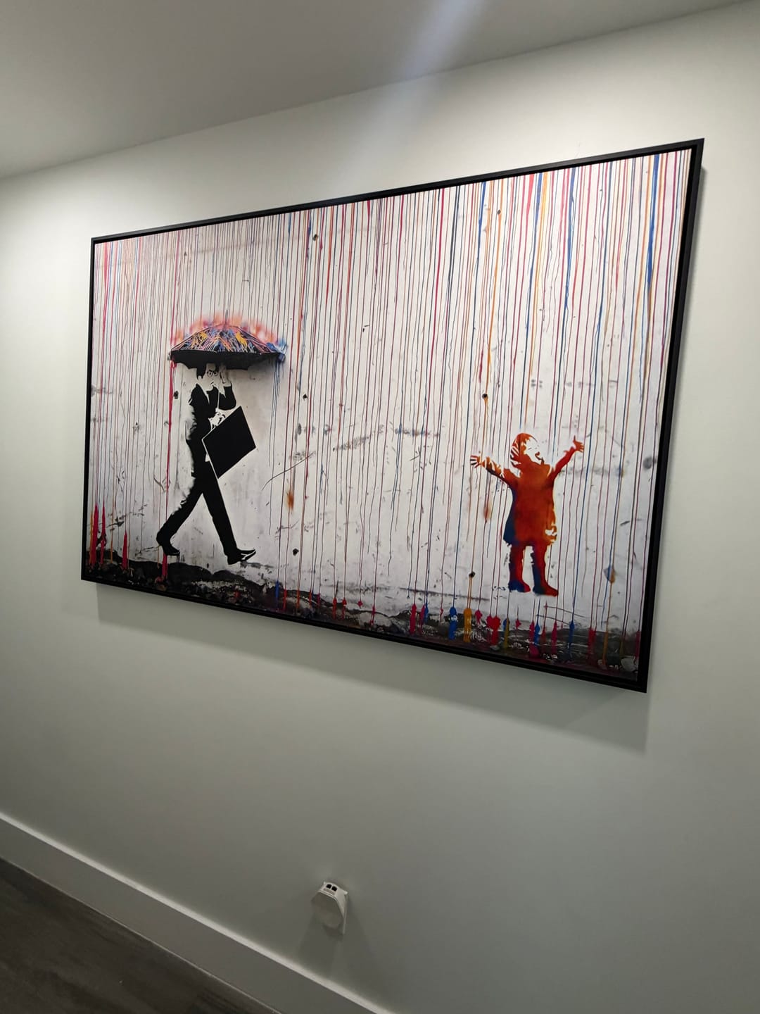 Customer photo review of Colored Rain Banksy