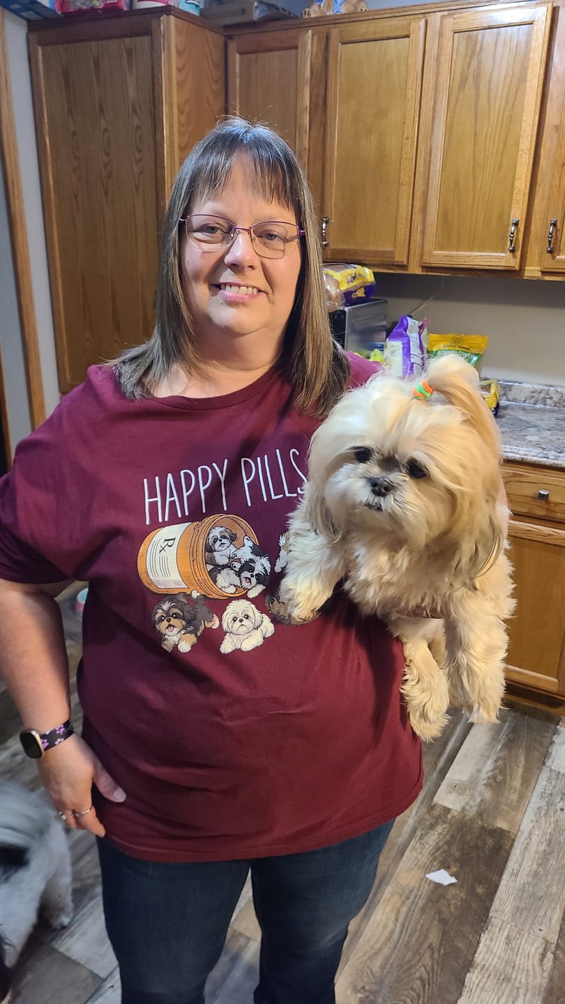 Customer photo review of Happy Pills Shih Tzu Shirt