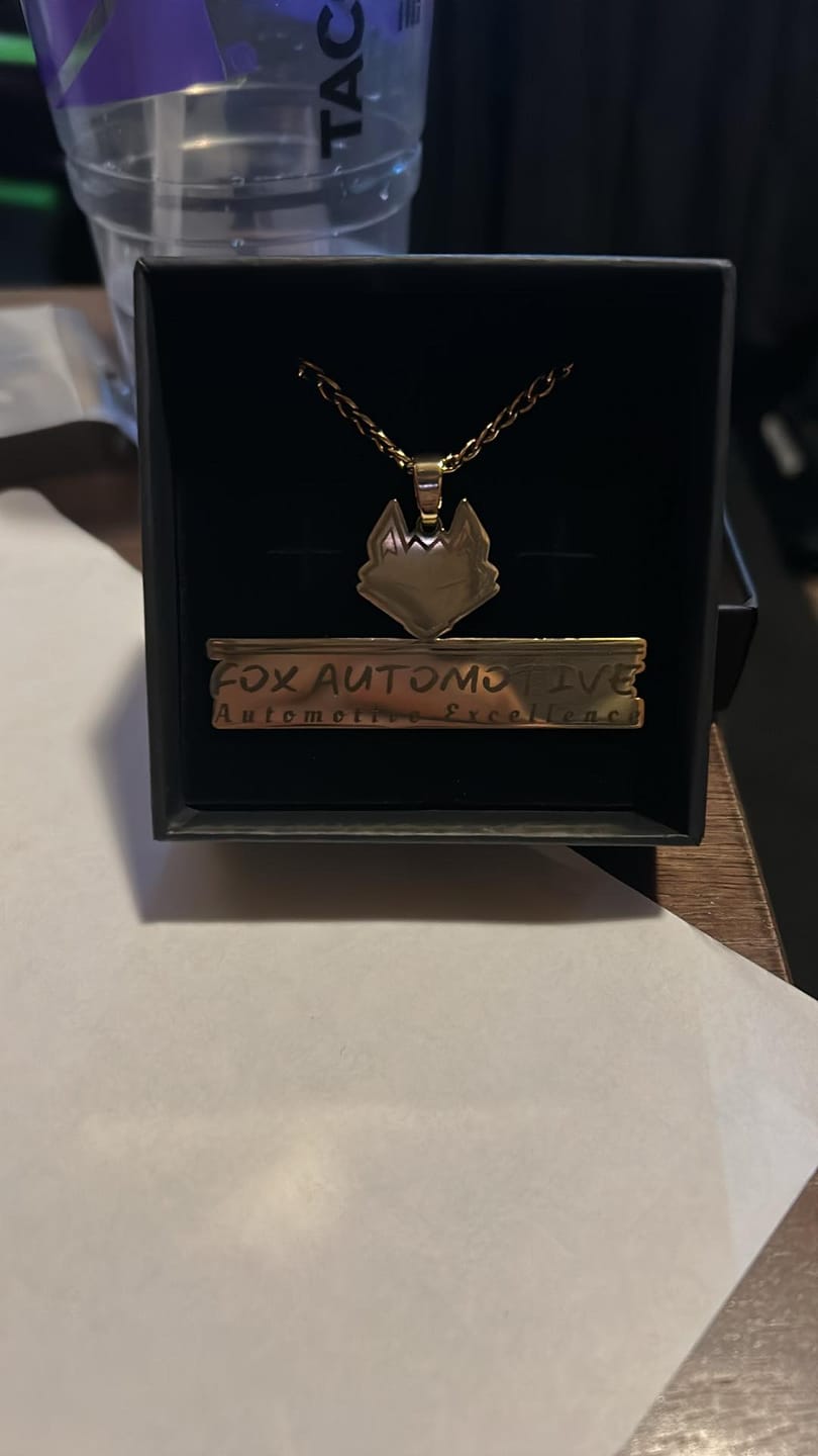 Customer photo review of Custom Logo Engraved Photo Pendant Necklace