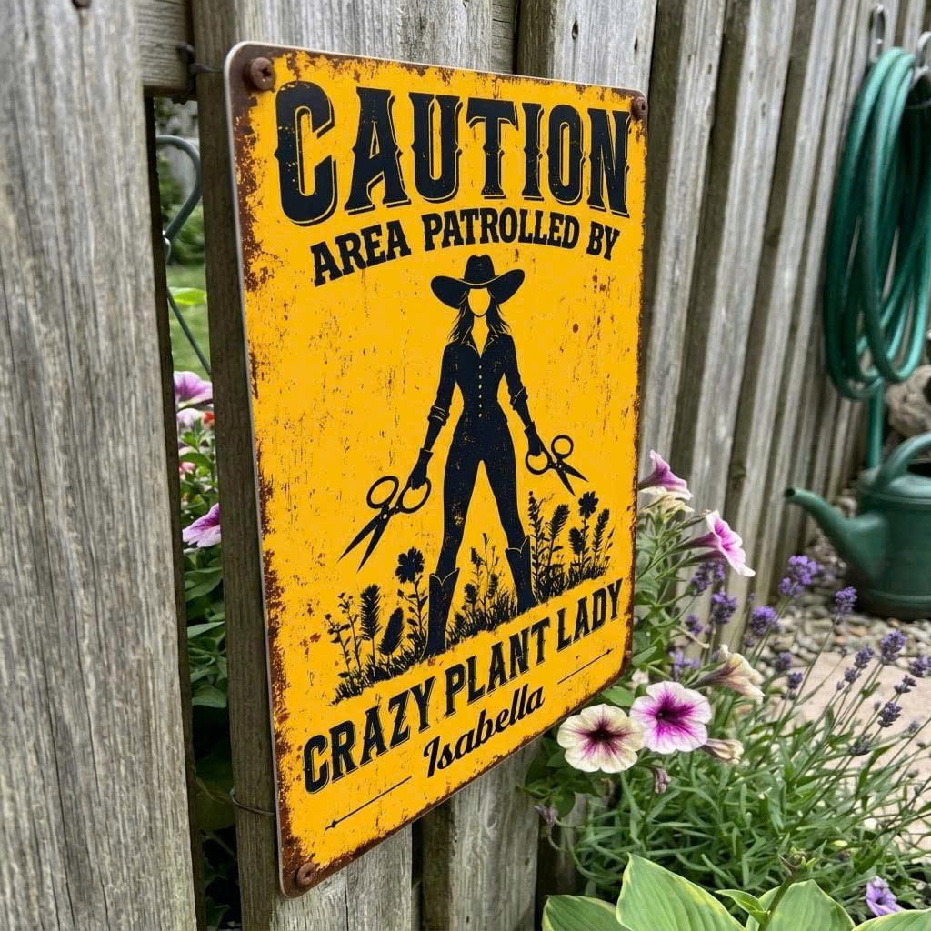 Customer photo review of The Garden Sign For Her - Personalized Vertical Metal Sign