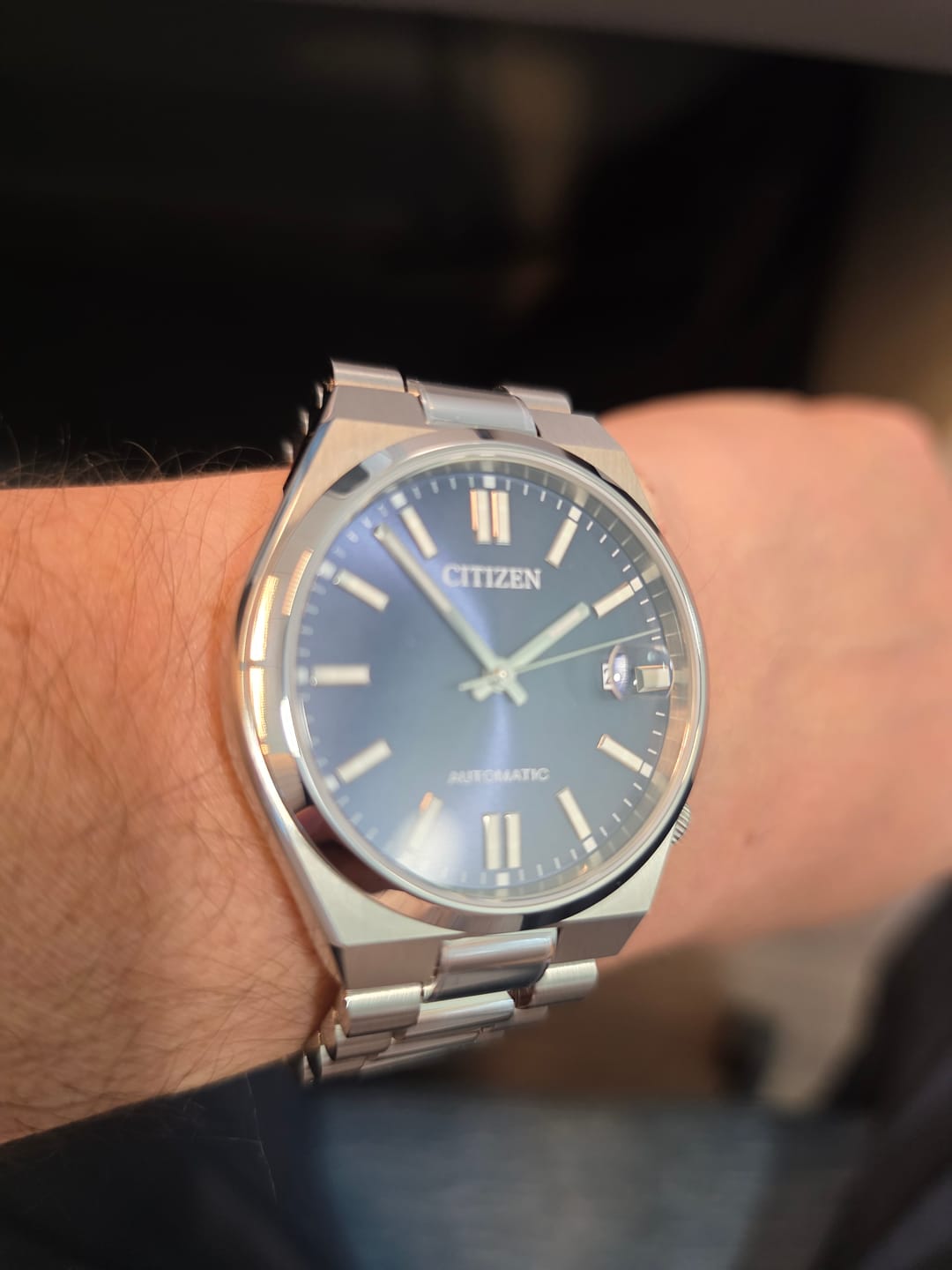 Customer photo review of Reloj Citizen Automatic  NJ0200-50M Tsuyosa Sapphire Azul 37mm