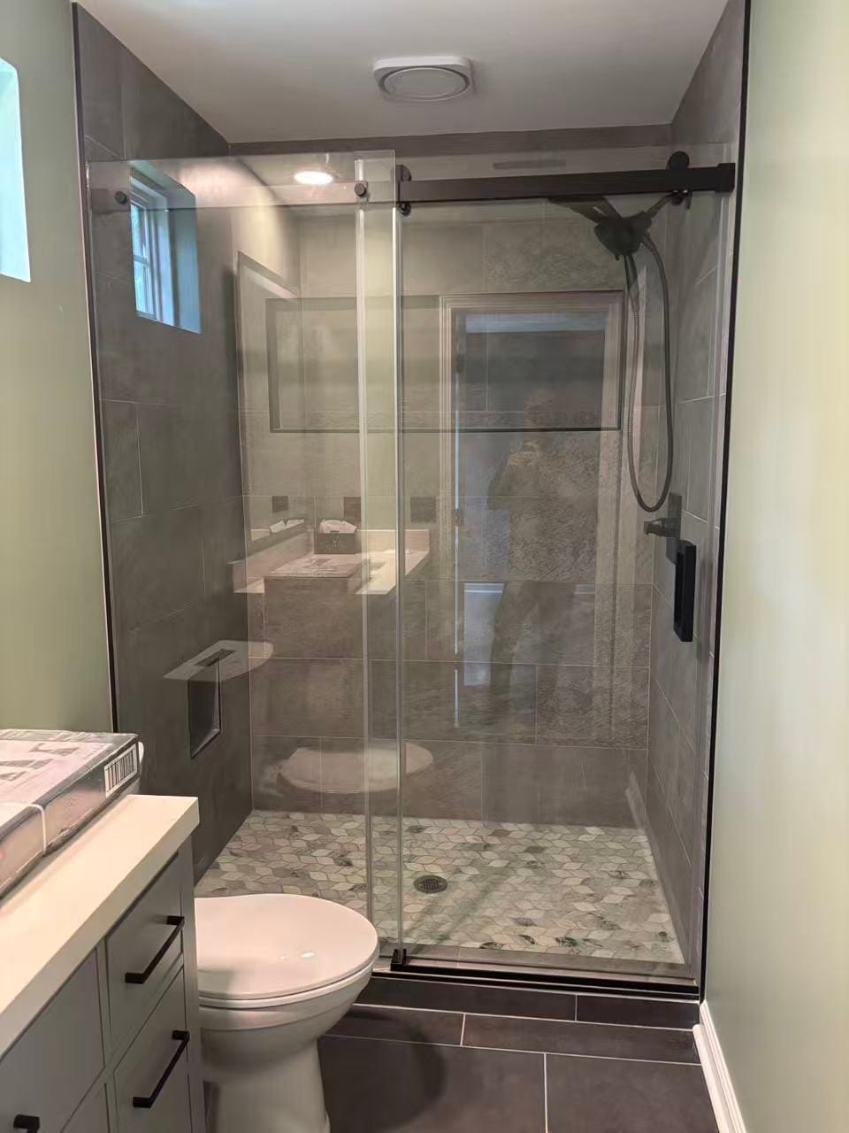 Customer photo review of MCOCOD® Soft-Closing Single Sliding Frameless Shower Door - SS08