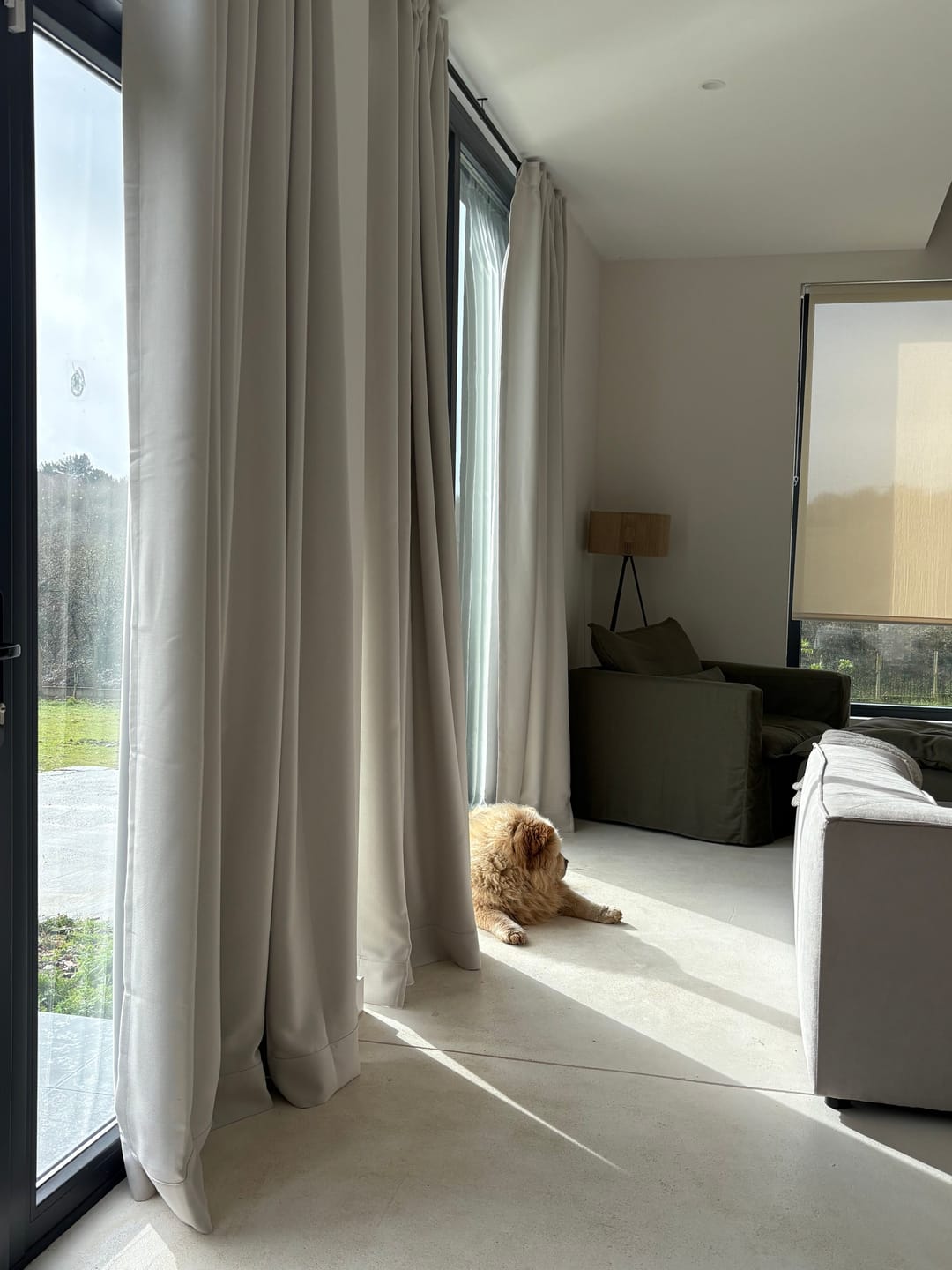 Customer photo review of Zoe Linen Look Soft Custom Curtain