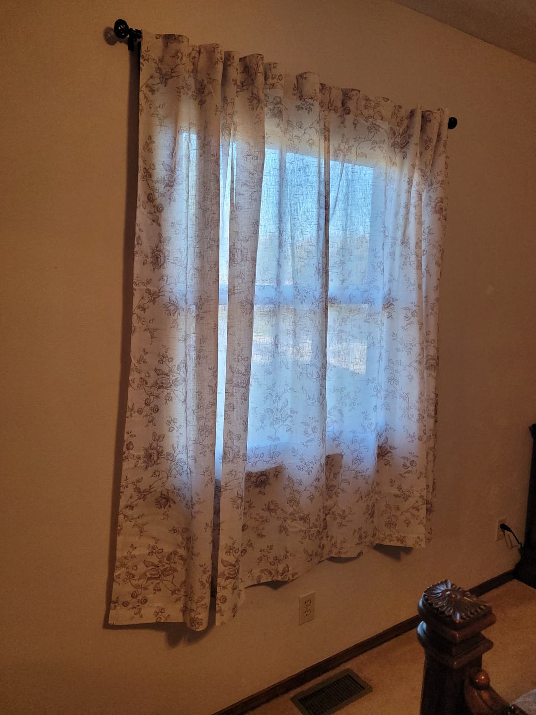 Customer photo review of Amelie Floral Linen Blend Curtains (2 Panels)