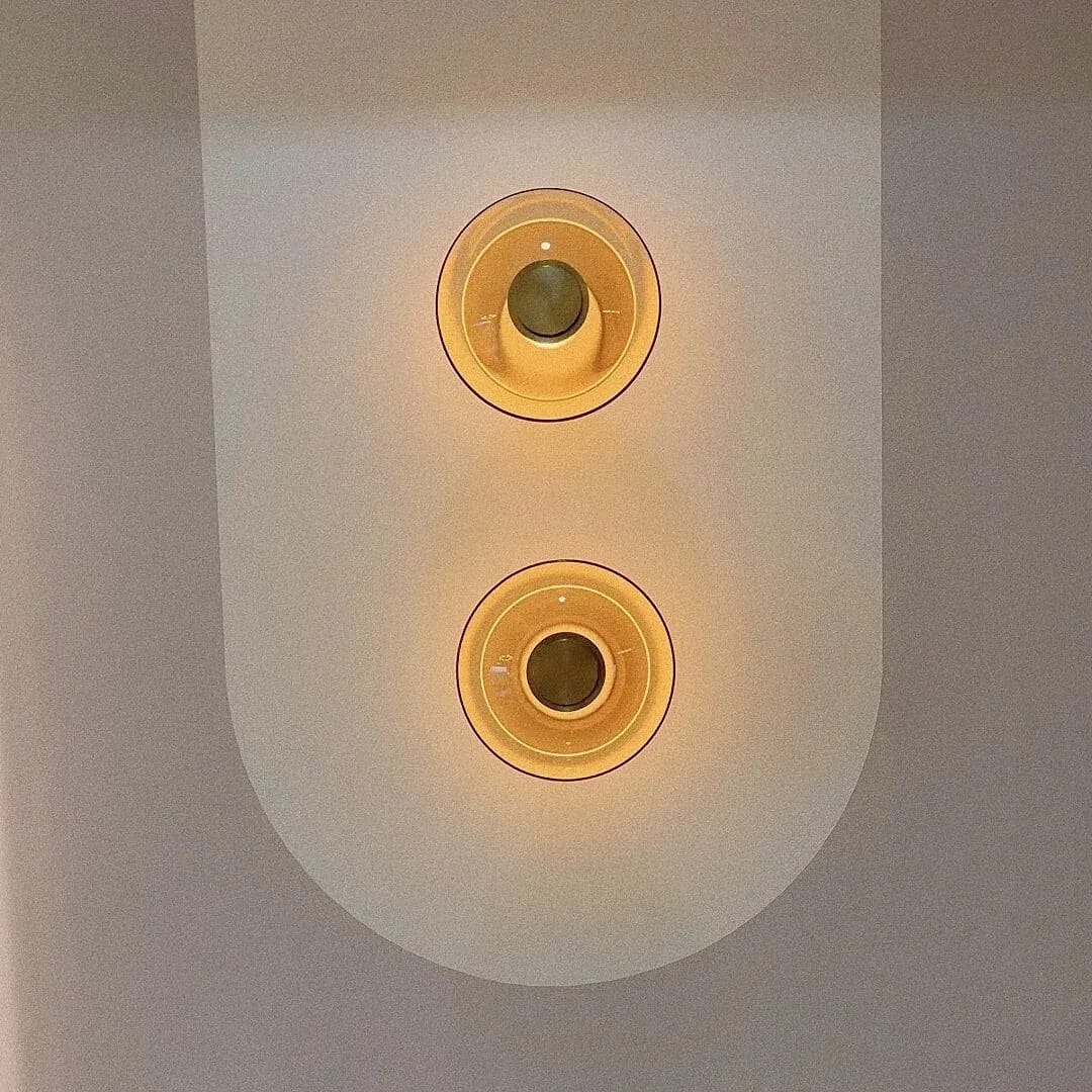 Customer photo review of Glass Wall Sconce, Round Concentric Disc, Wall Light, 23 or 30 cm