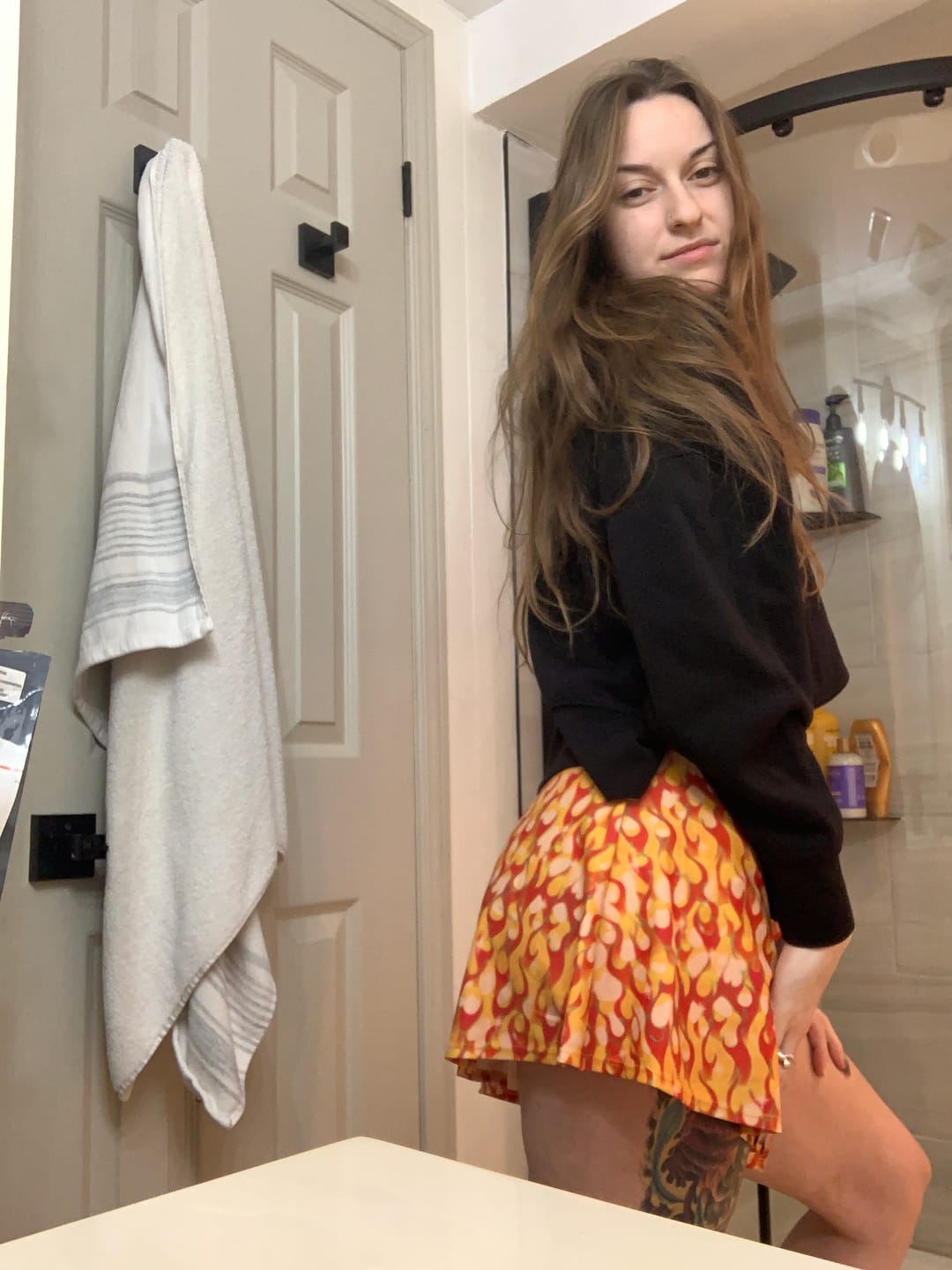 Customer photo review of Buckle Skort Orange Flame