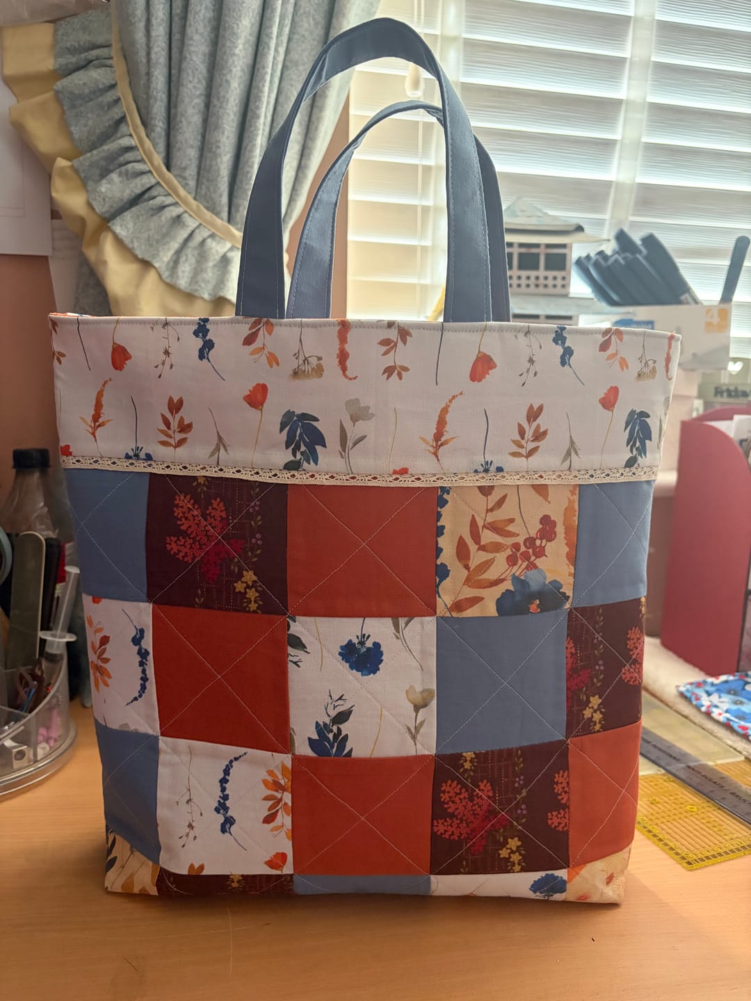 Customer photo review of Tote Bag Downloadable PDF Quilt Pattern