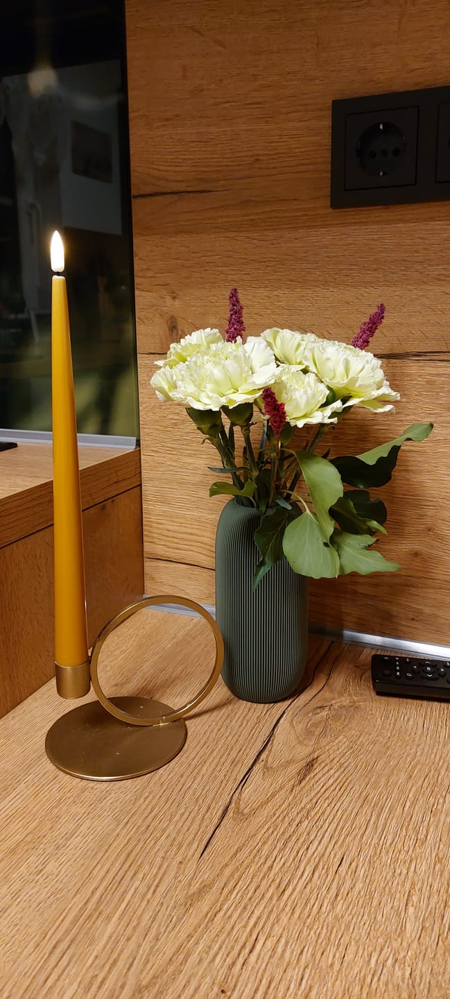 Customer photo review of LED Kertelys med Lak, 2 stk (28 cm) Karry