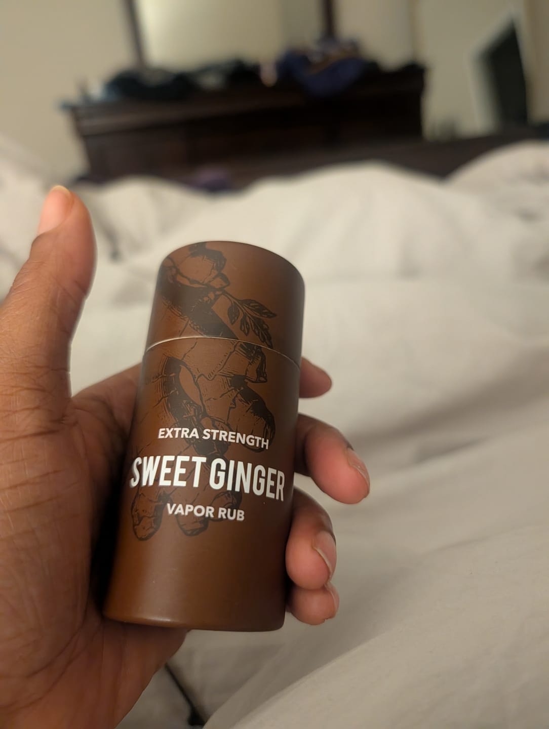 Customer photo review of Extra Strength Sweet Ginger Vapor Rub Stick