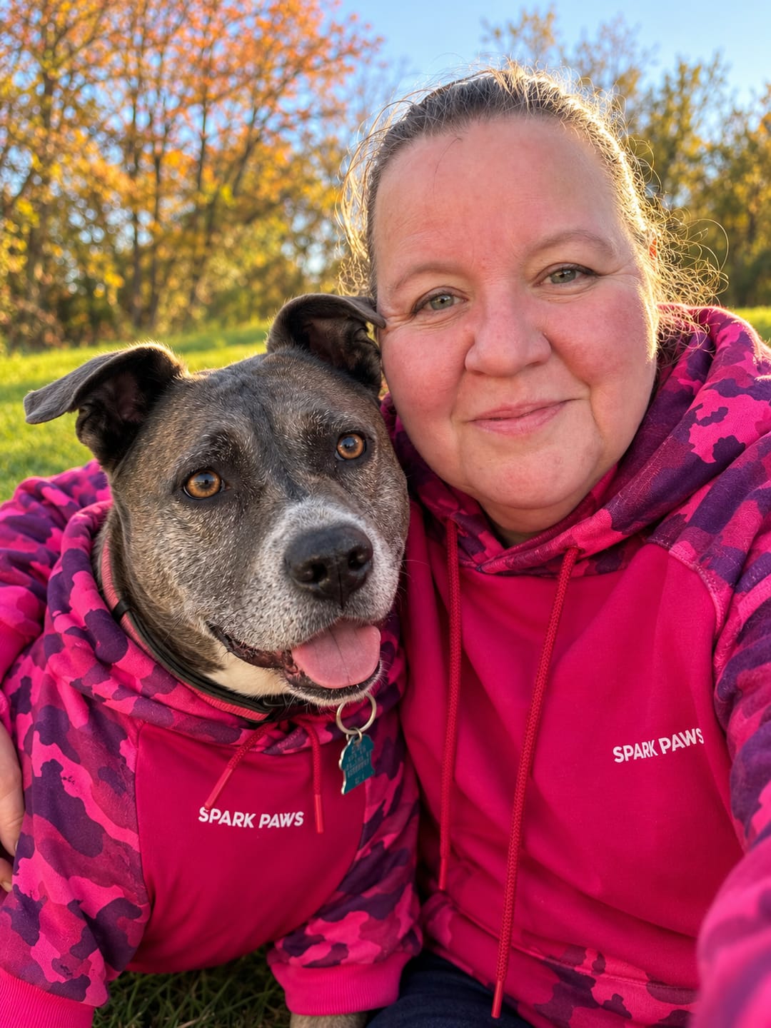Customer photo review of Fuchsia Camo Human Hoodie