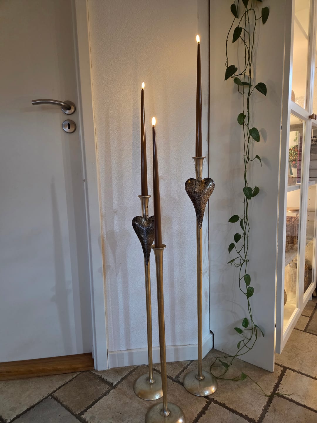 Customer photo review of LED Kertelys med Lak, 2 stk (38 cm) Karamel