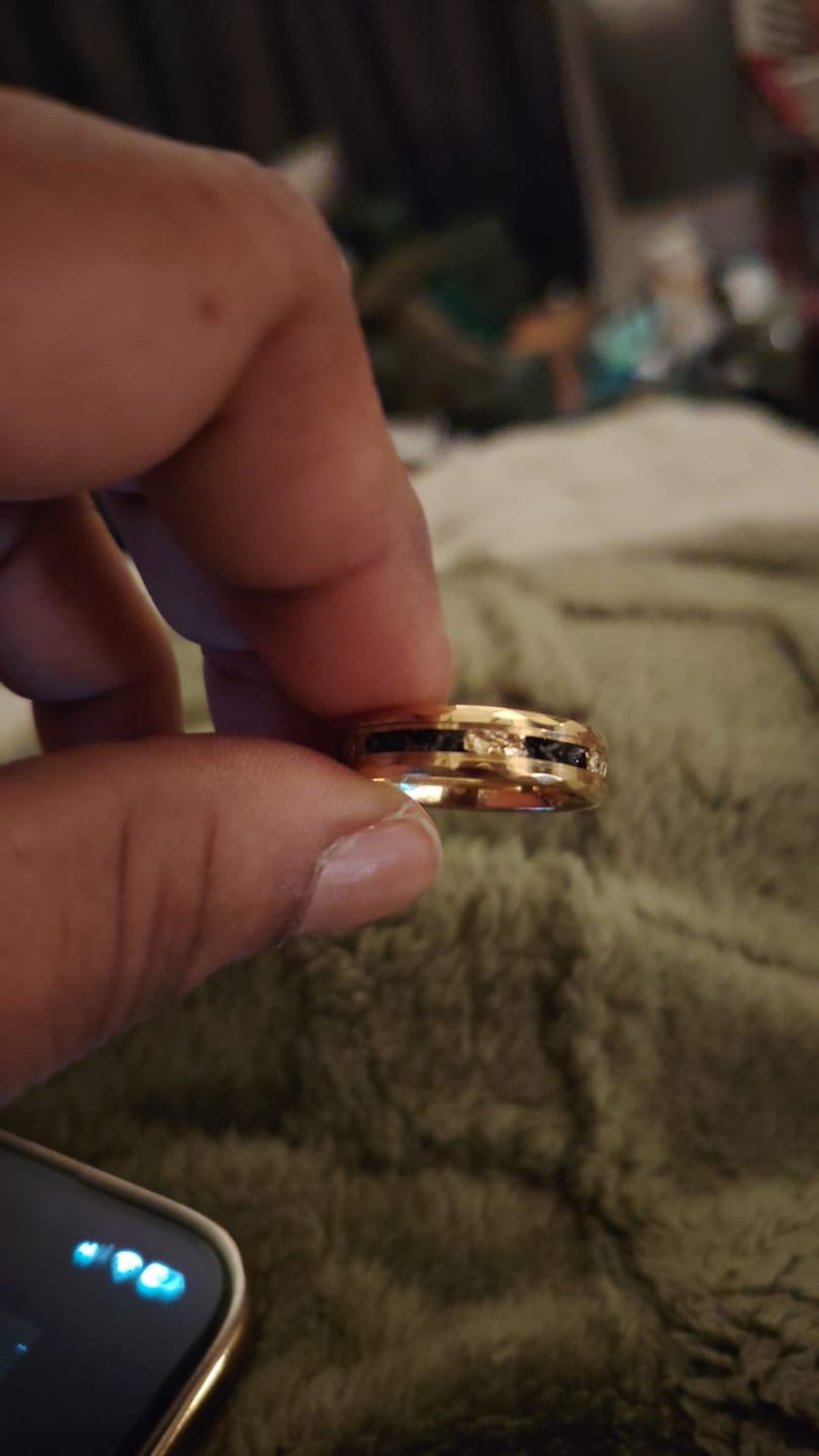 Customer photo review of Engrave Your Ring