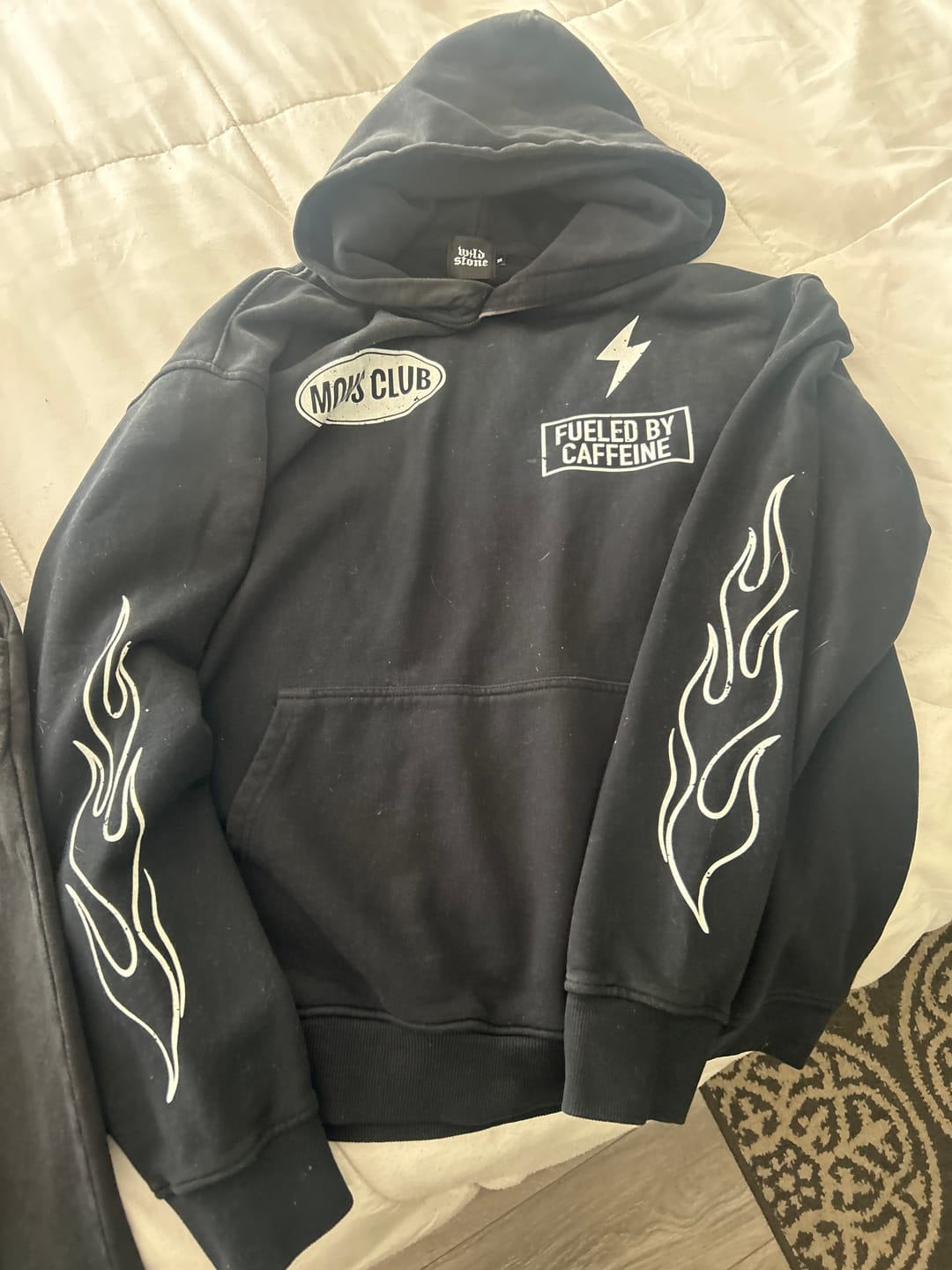 Customer photo review of Caffeinated Chaos Hoodie - Vintage Black