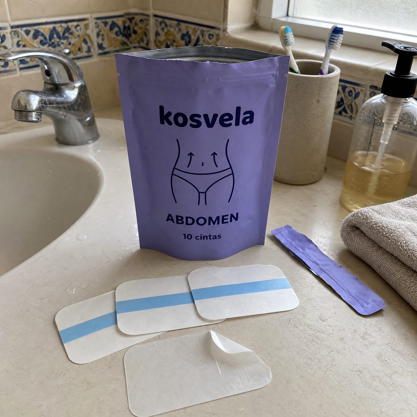 Customer photo review of Kosvela · Cinta tensora invisible para el abdomen (pack de 10)