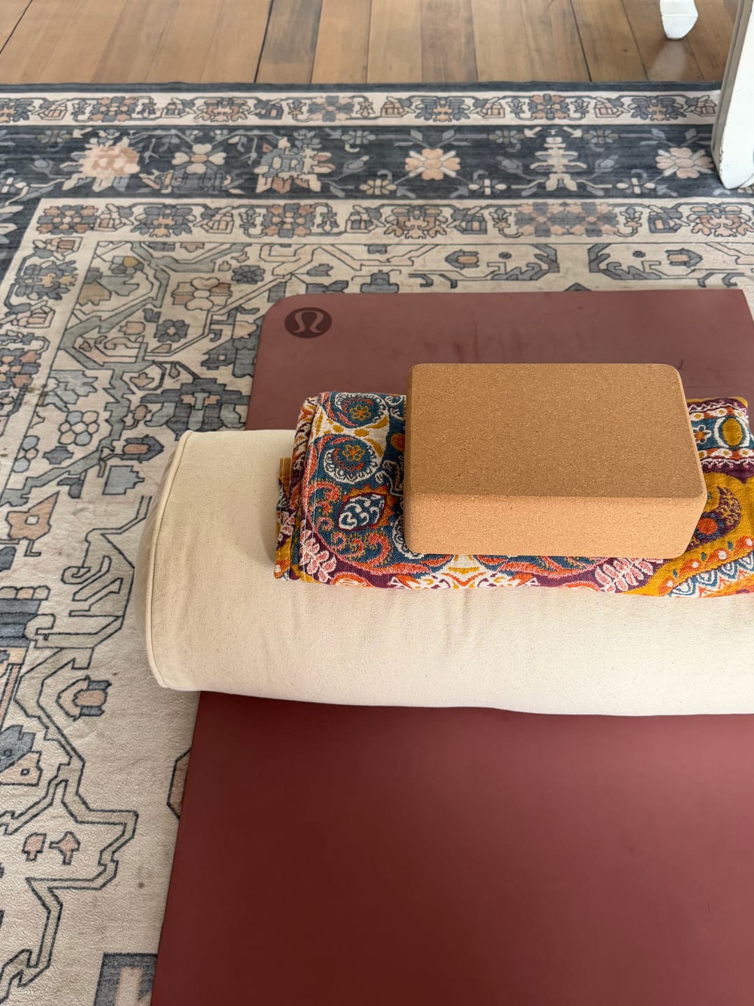 Customer photo review of Oval Yoga Bolster | Sattva Purity