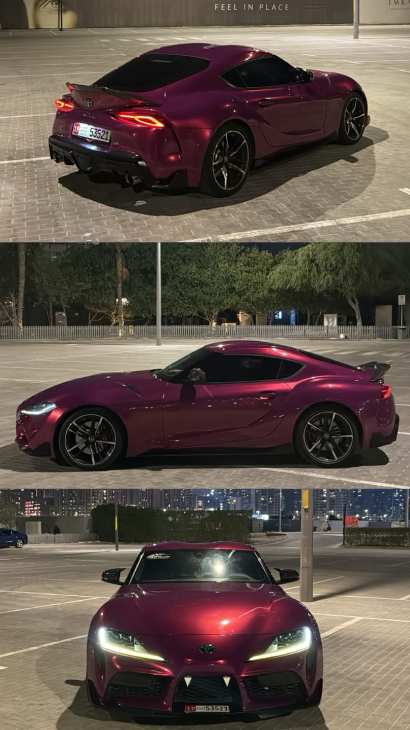 Customer photo review of Glossy Metallic Rich Maroon Vinyl Wrap