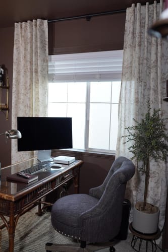 Customer photo review of Amelie Floral Linen Blend Custom Curtains