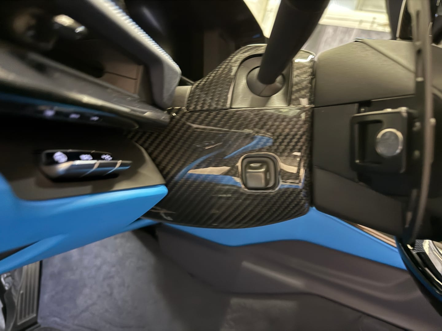 Customer photo review of C8 Corvette Real Carbon Fiber Steering Column Trim Cover | Interior Upgrade (2020-2027)