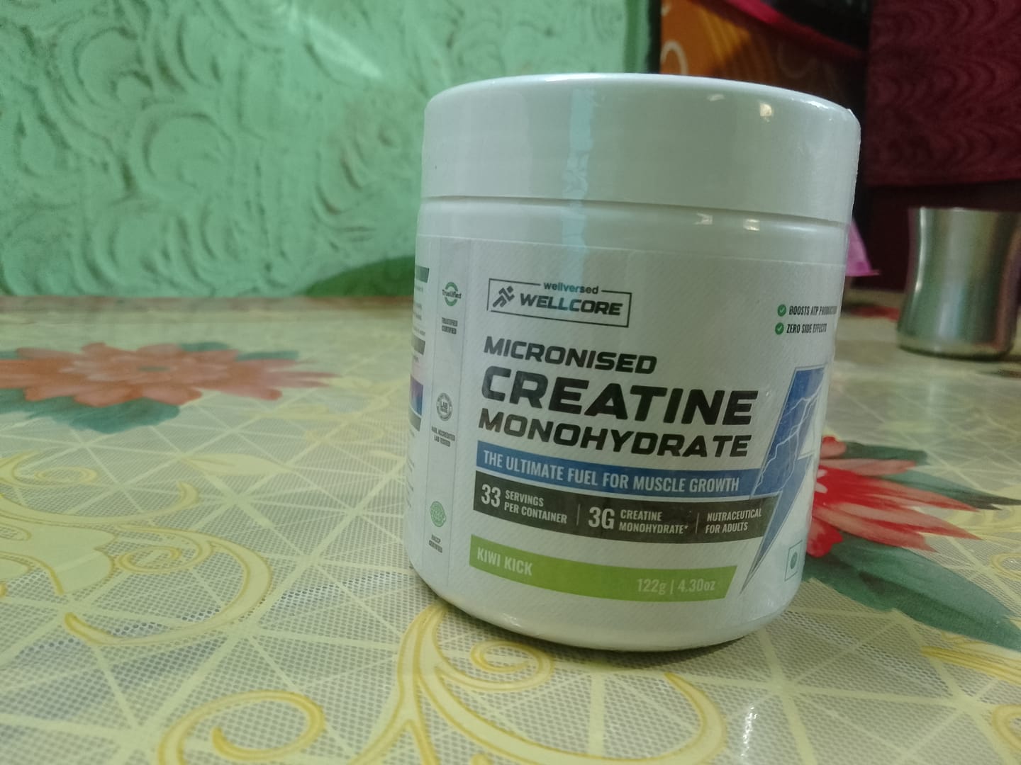 Customer photo review of Wellcore - Pure Micronised Creatine Monohydrate | Kiwi Kick (122g, 33 servings)