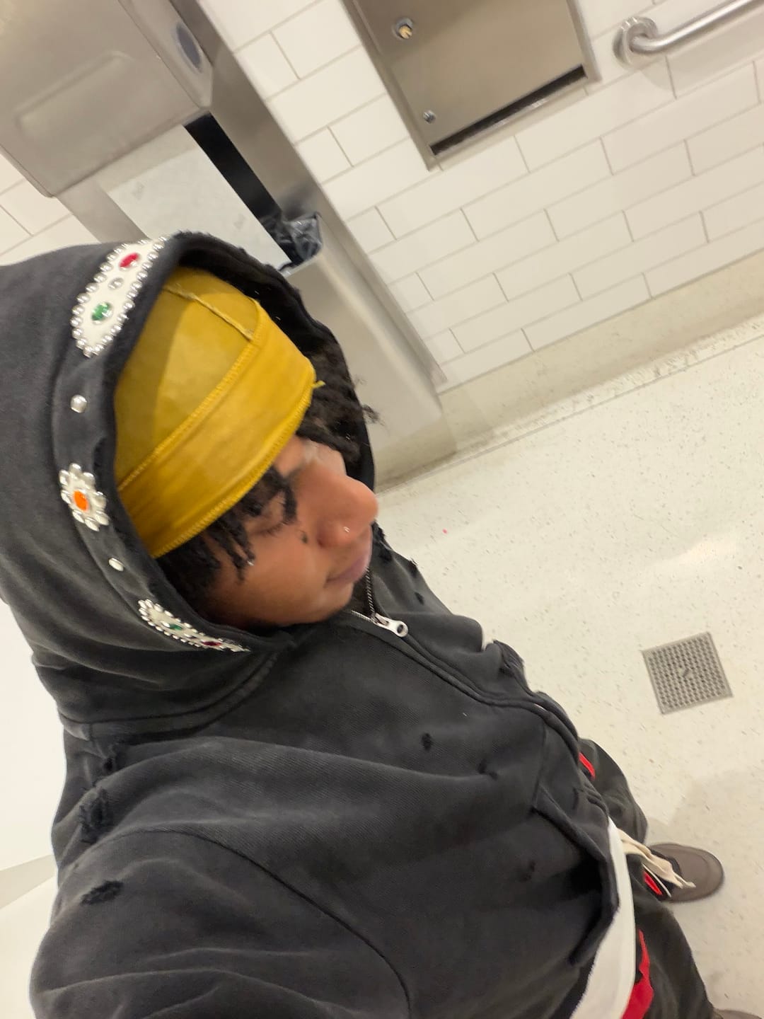 Customer photo review of Bravest Studios Sapphire Zip Up Hoodie Vintage Black