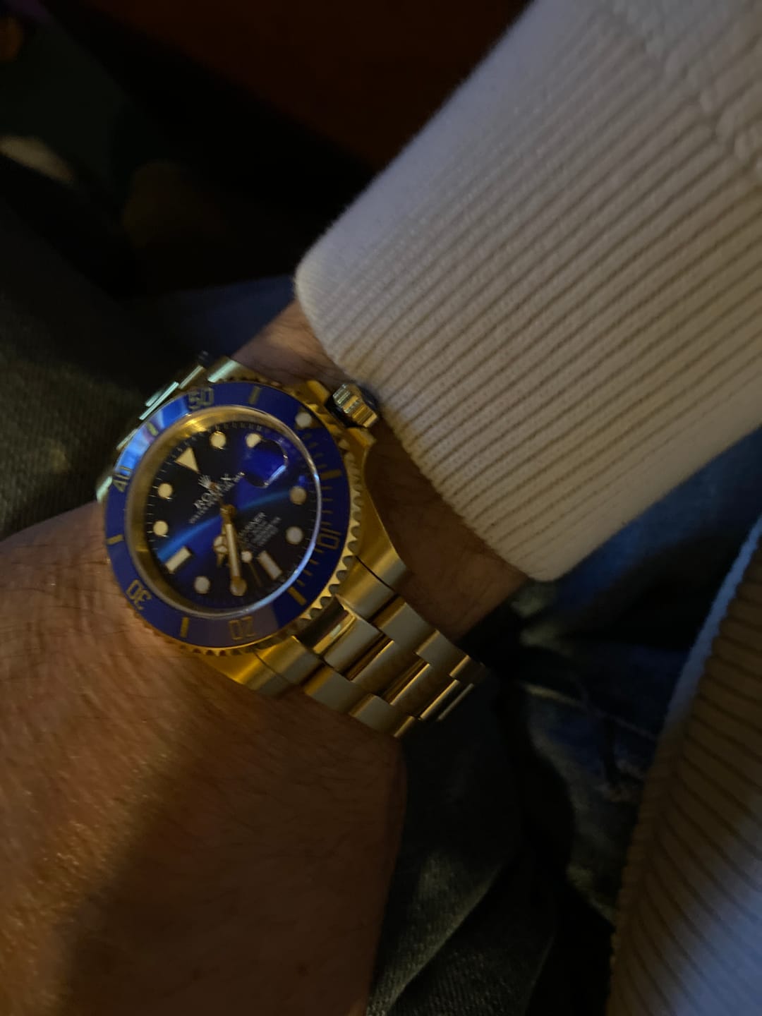 Customer photo review of Rolex Submariner Date 41mm Gold Case Blue Ceramic Dial