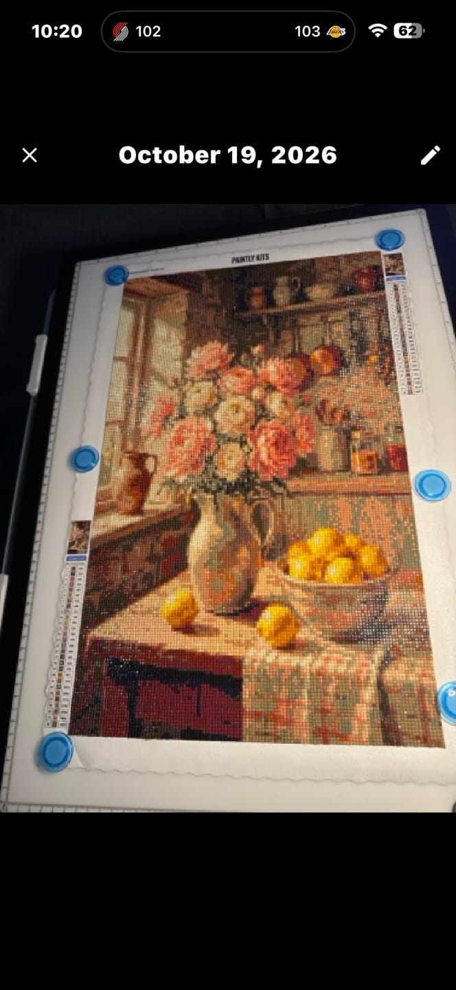 Customer photo review of Country Kitchen Peonies (Diamond Painting)