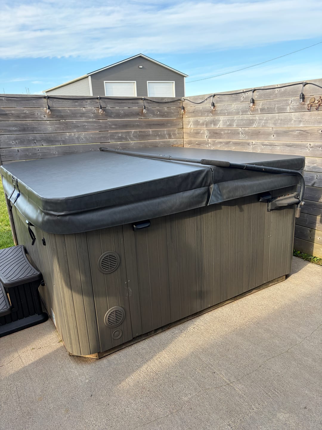 Customer photo review of Custom Hot Tub Cover - Perfect Fit for Your Spa