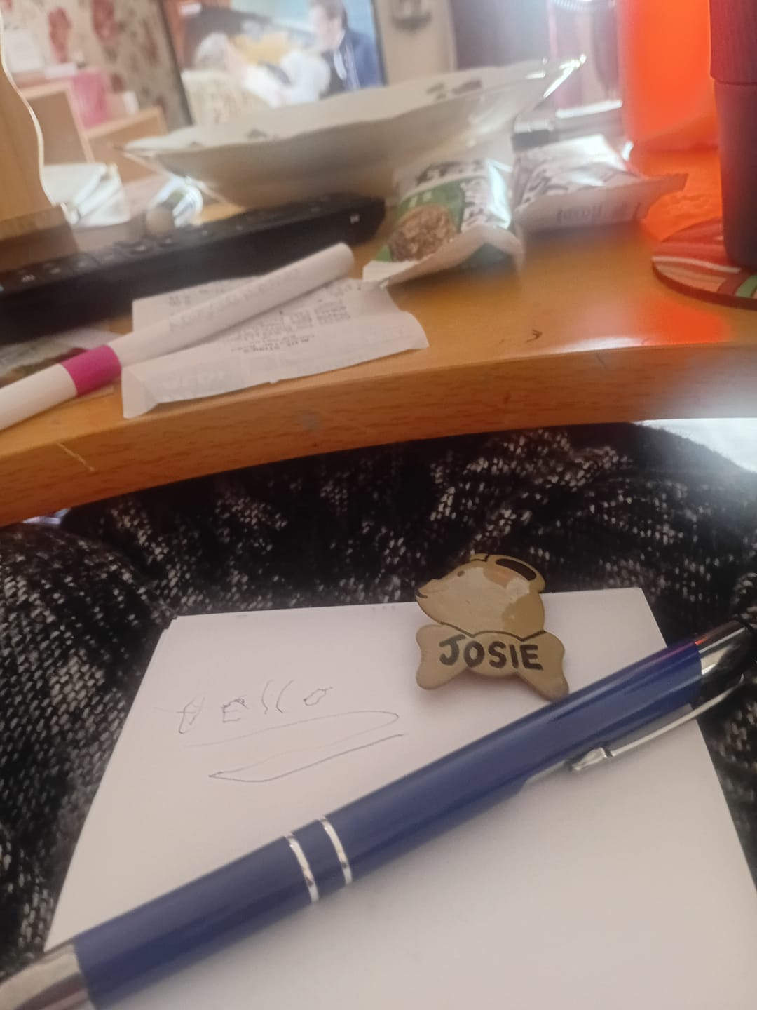 Customer photo review of Embossed Eddy the Teddy Pen