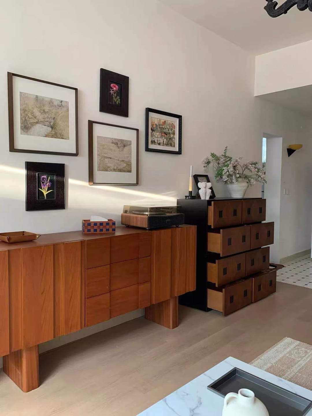 Customer photo review of KKUSO WOODEN 2-DRAWER CABINET - OAKI OAK CONTRAST