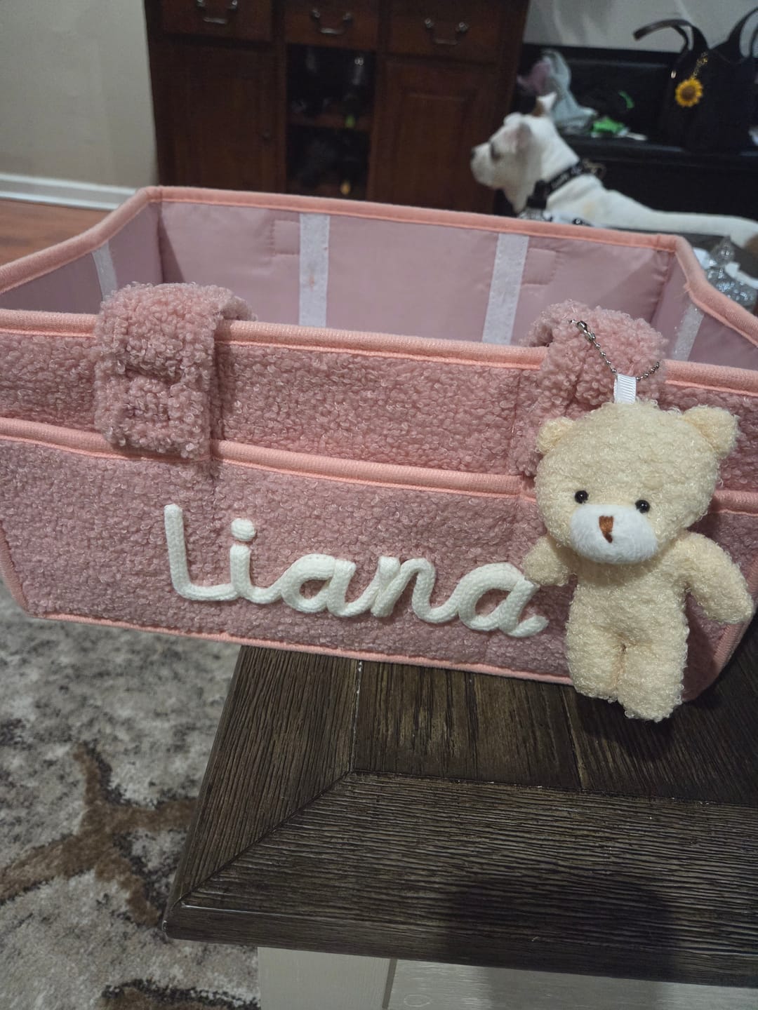 Customer photo review of K&C - Personalized Baby Storage Basket