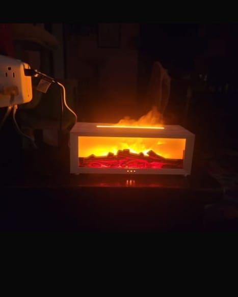 Customer photo review of Luftfuktare med brasa-effekt för mysig jul