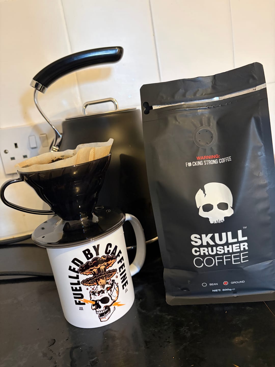Customer photo review of Skull Crusher - High Caffeine Coffee