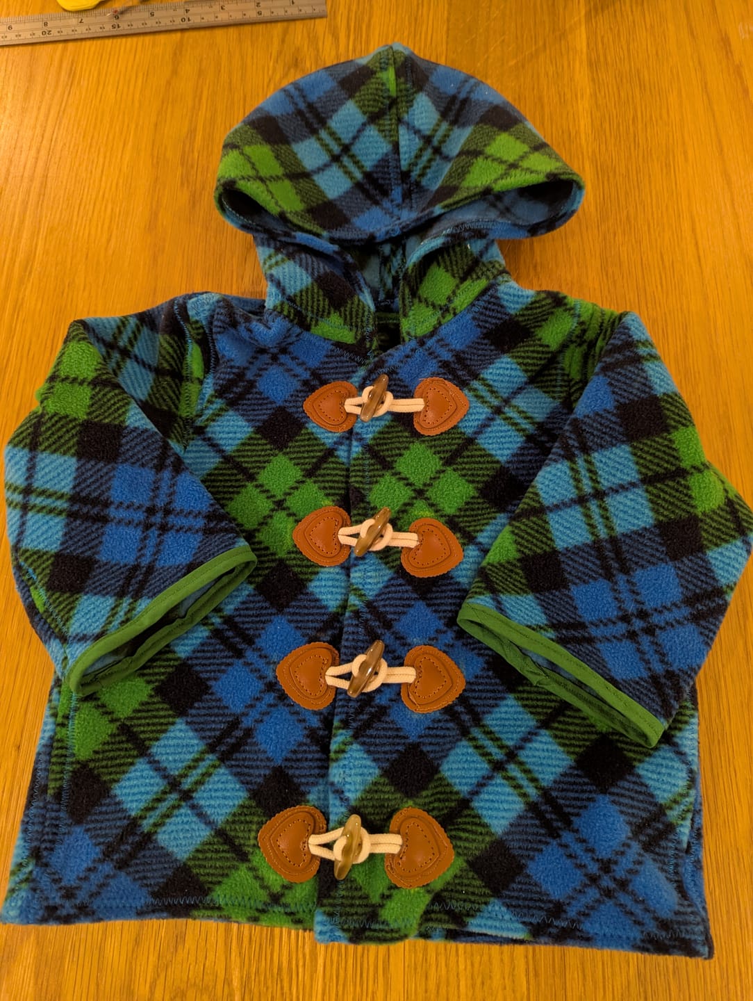 Customer photo review of Bright Check Anti Pill Polar Fleece Fabric