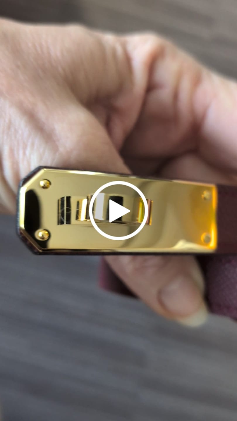 Customer video review of HM Kelly Belt 18mm Burgundy Epsom Leather