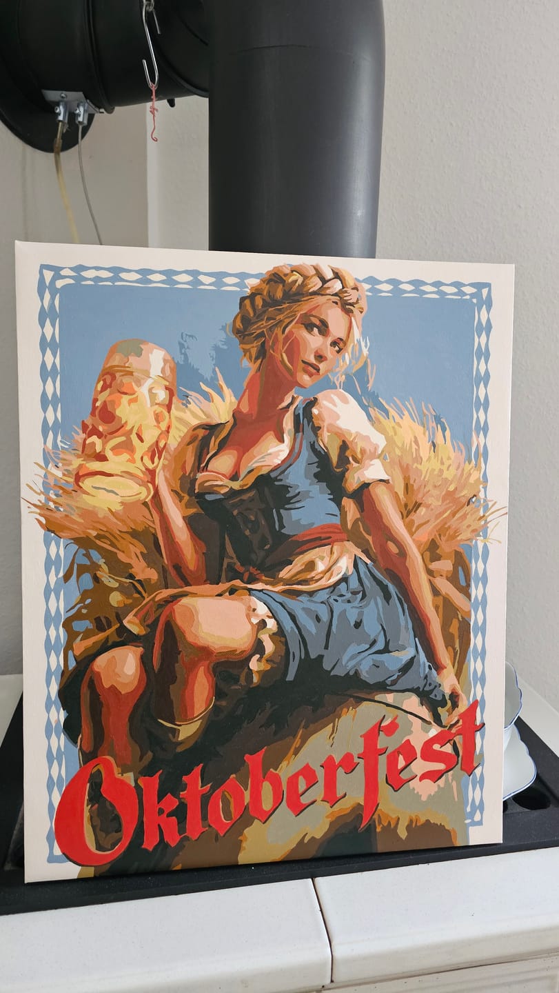 Customer photo review of Malen nach Zahlen - Oktoberfest-Fräulein