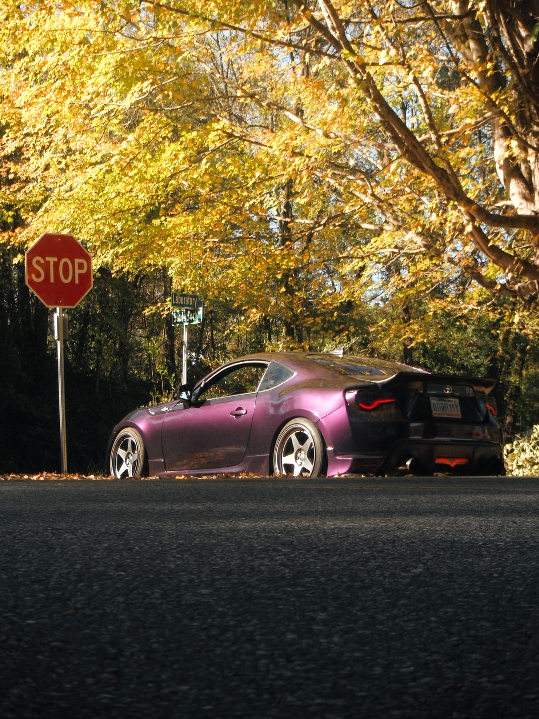 Customer photo review of Glossy Metallic Midnight Purple Vinyl Wrap