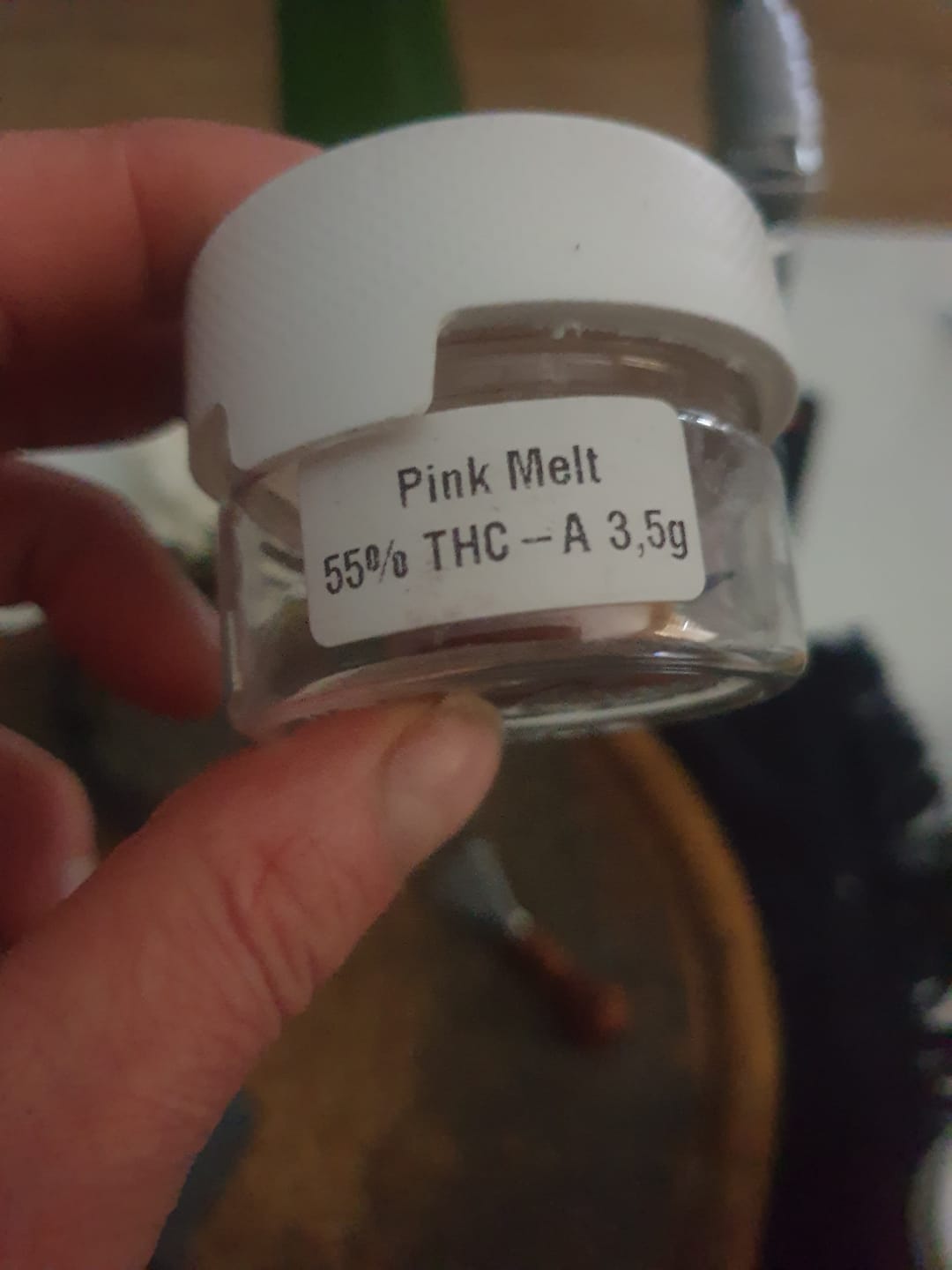 Customer photo review of THC-A 55% Hash Pink Melt