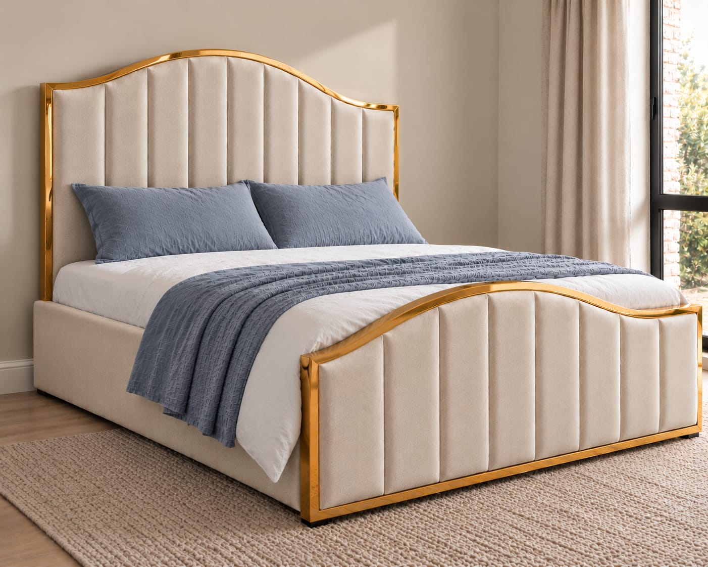Customer photo review of Belgravia King Ottoman Storage Bed (Oatmeal Beige)