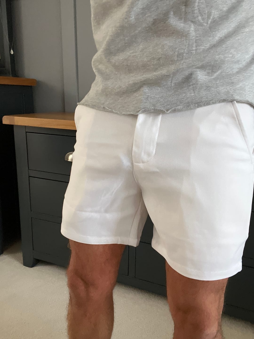 Customer photo review of Ultra-Stretch 5" Chino Shorts - White