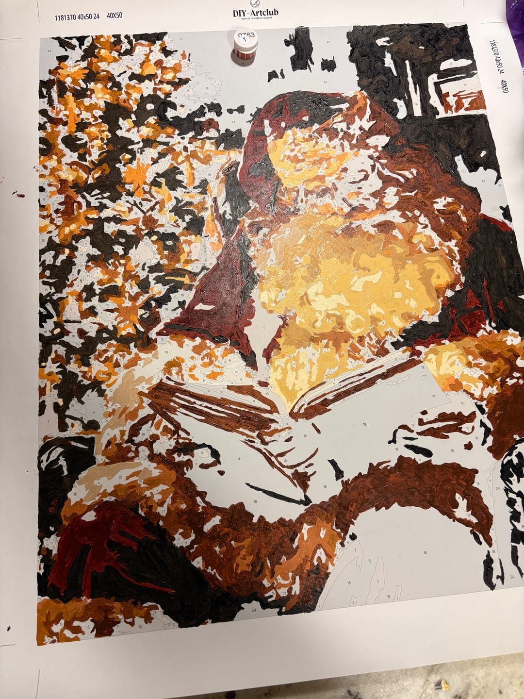 Customer photo review of Santa's Christmas Eve Story | Paint by Number