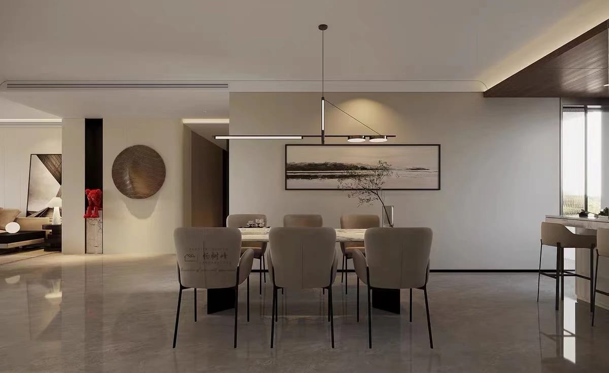 Customer photo review of Black Chandelier, Linear Iron Bars, Integrated LED, 120 to 150 cm