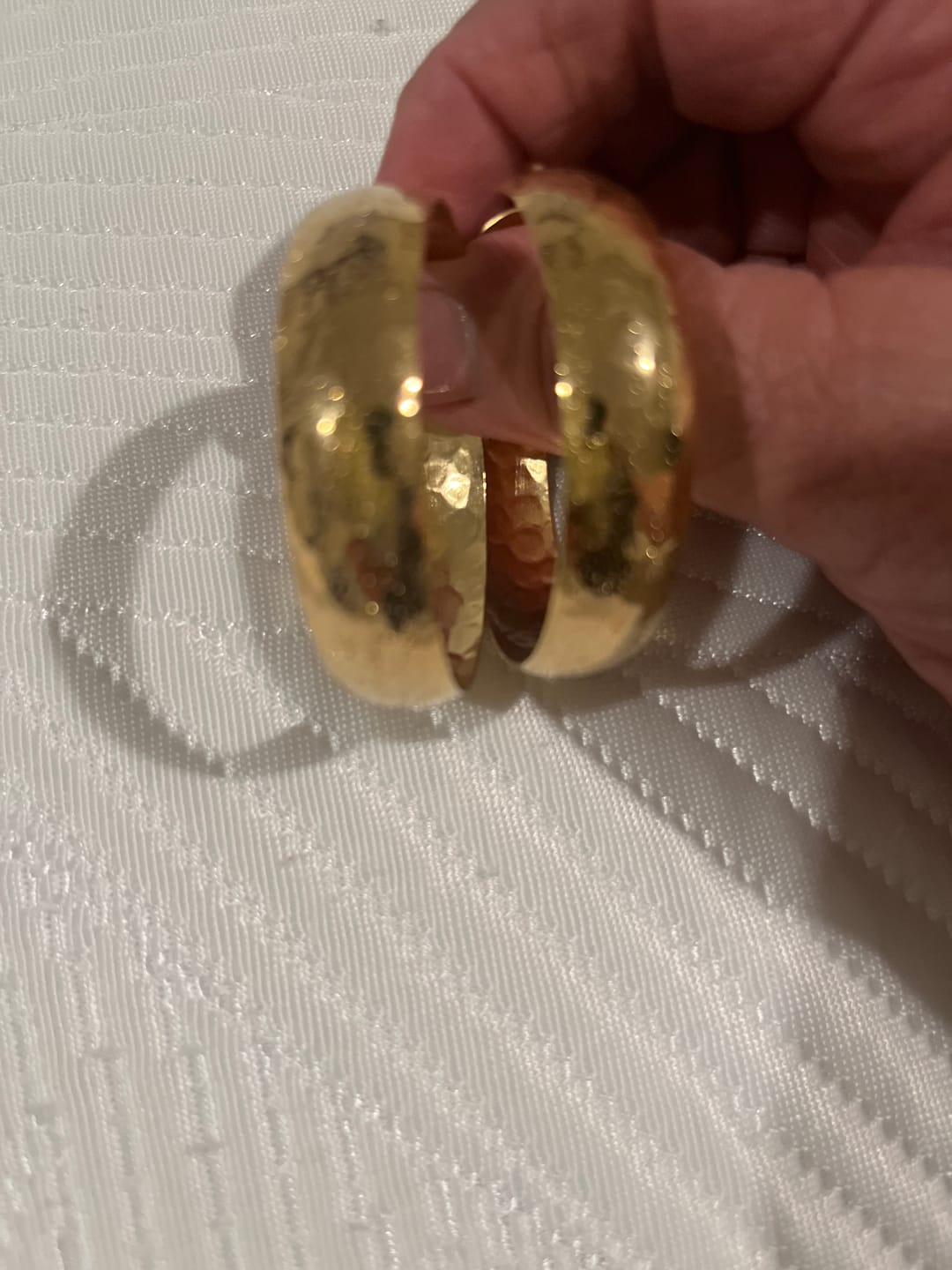 Customer photo review of Orecchini a Cerchio Martellati Diametro 5cm